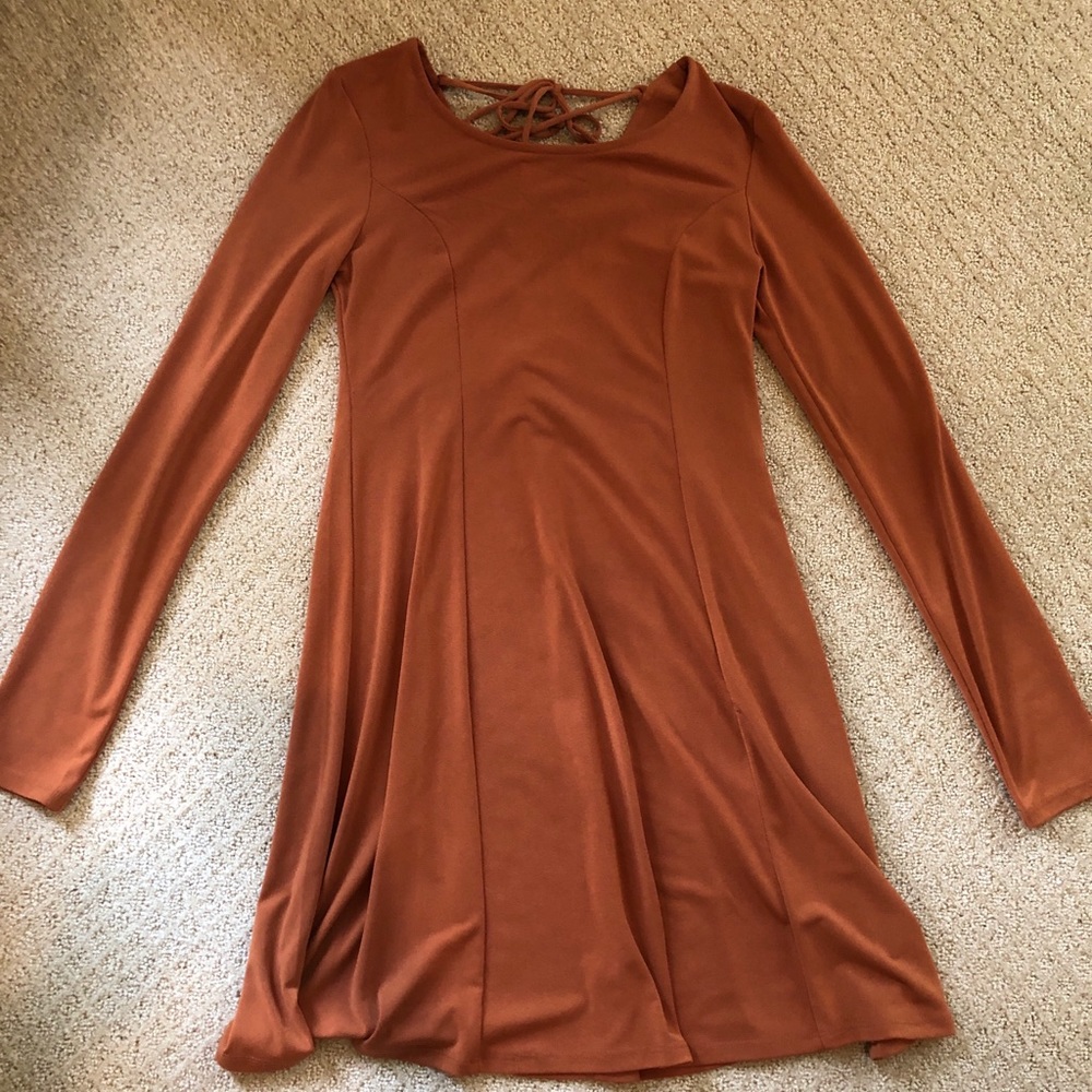 Forever 21, flowy, long sleeve, fall dress.